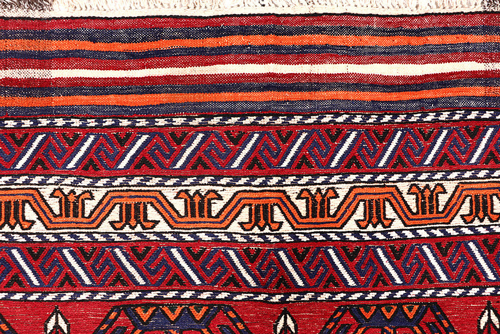 Firebrick Soumak 6' 5 x 8' 7 - No. 64431 - ALRUG Rug Store