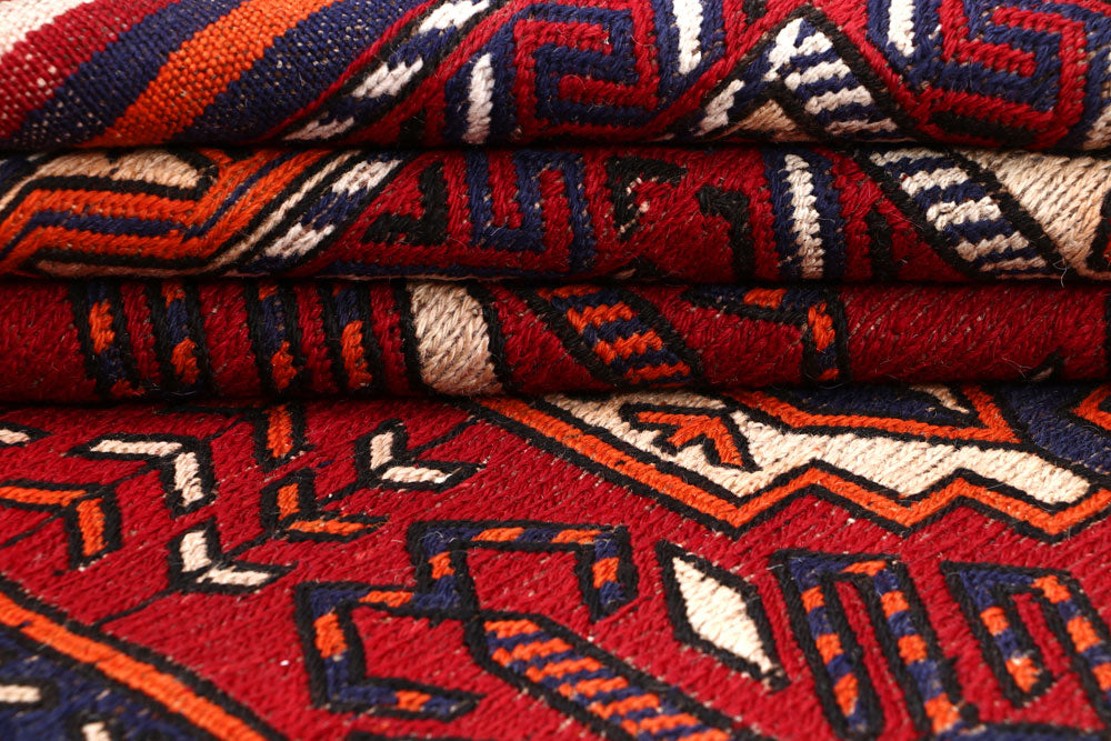 Firebrick Soumak 6' 5 x 8' 7 - No. 64431 - ALRUG Rug Store