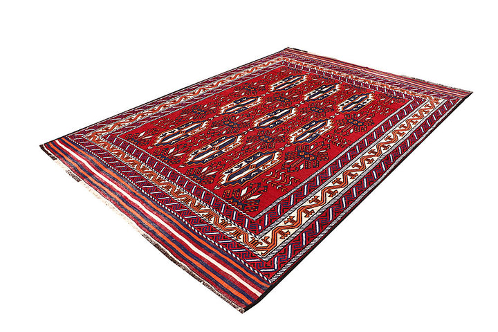Firebrick Soumak 6' 5 x 8' 7 - No. 64431 - ALRUG Rug Store