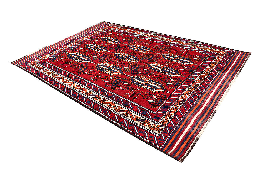 Firebrick Soumak 6' 5 x 8' 7 - No. 64431 - ALRUG Rug Store