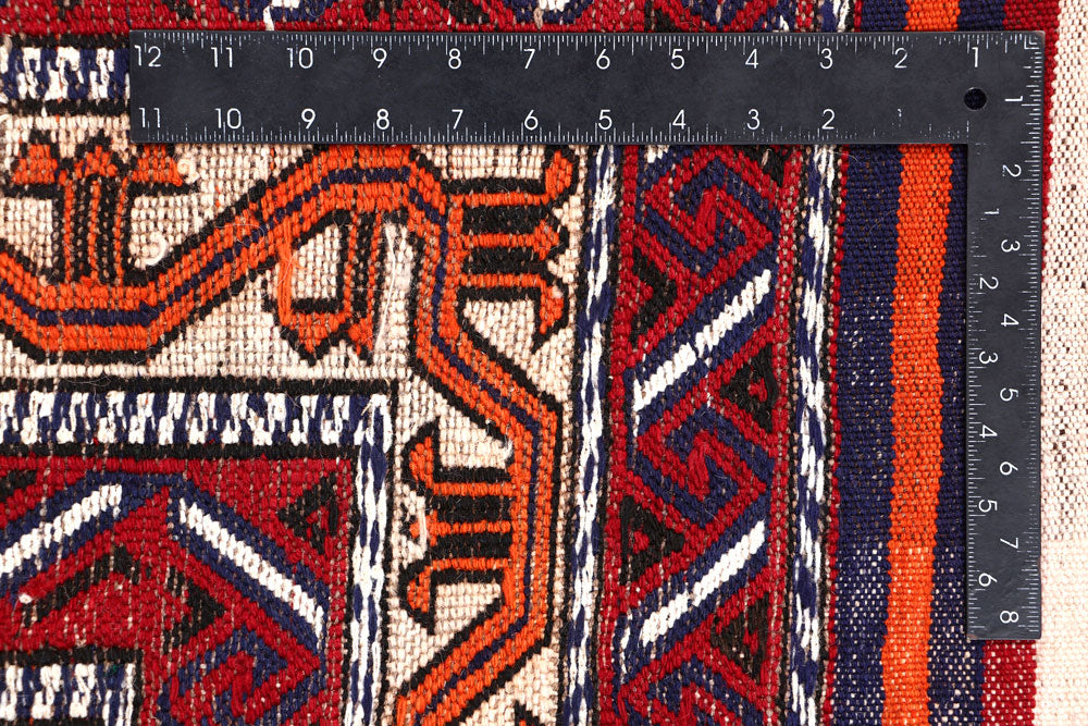 Firebrick Soumak 6' 5 x 8' 7 - No. 64431 - ALRUG Rug Store