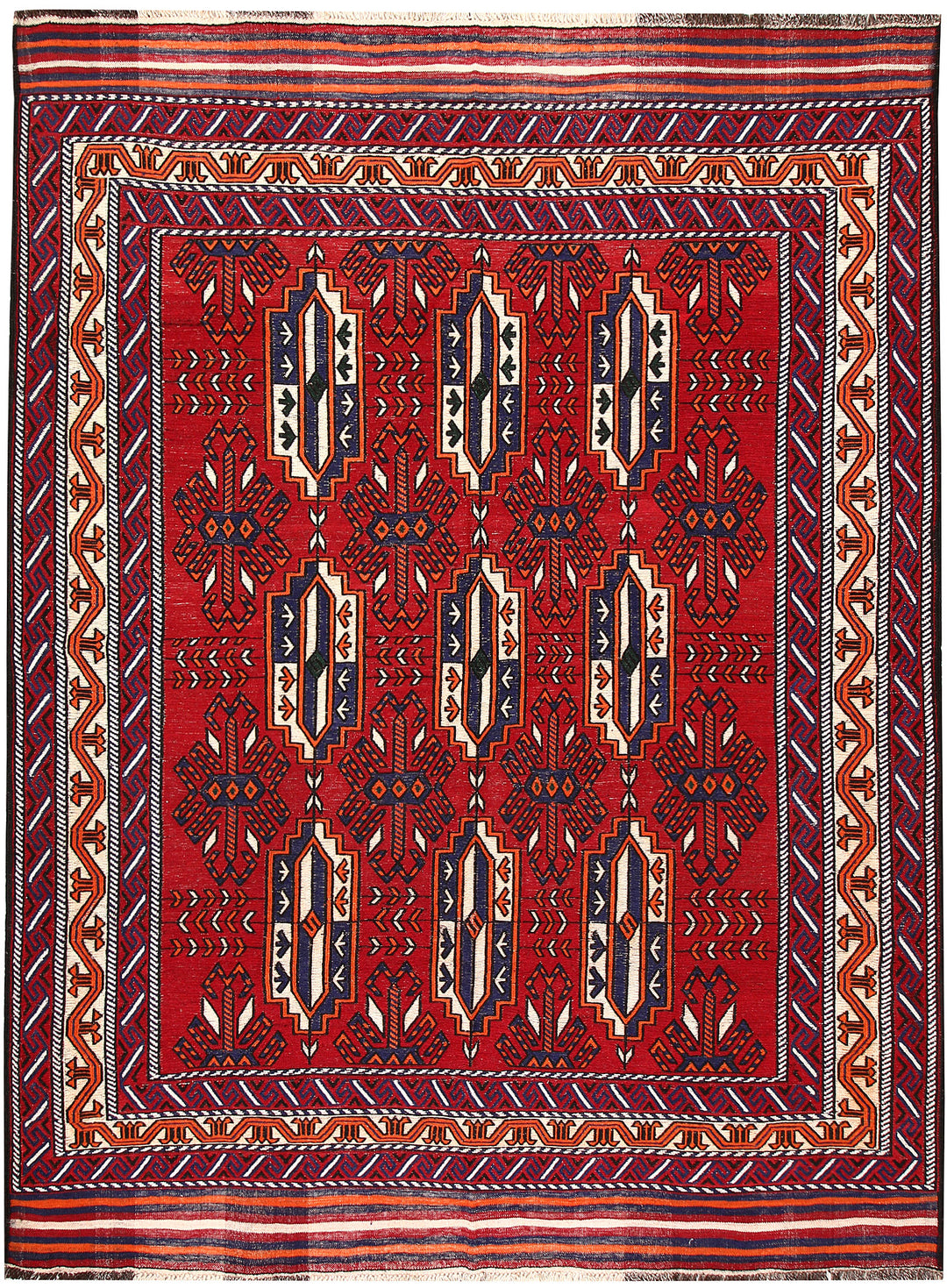 Firebrick Soumak 6' 5 x 8' 7 - No. 64431 - ALRUG Rug Store