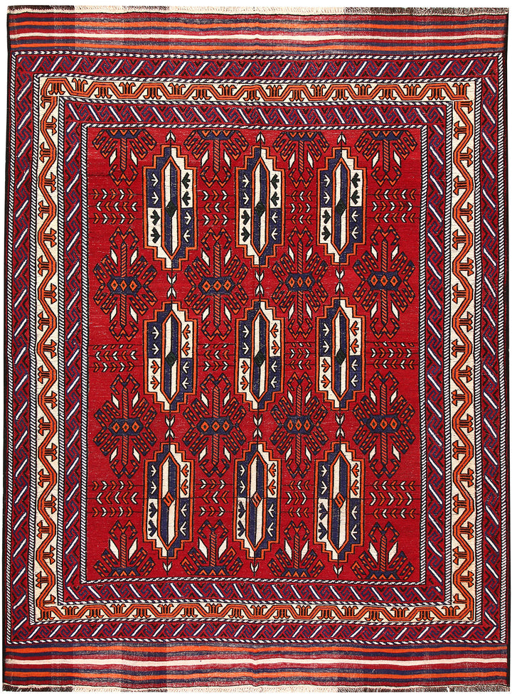 Firebrick Soumak 6' 5 x 8' 7 - No. 64431 - ALRUG Rug Store