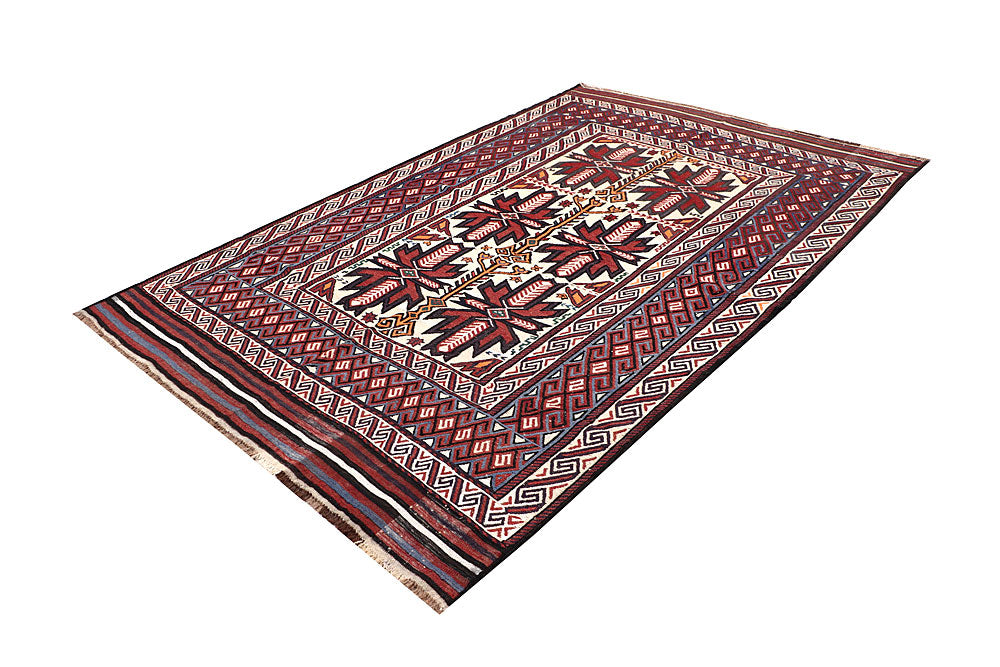Blanched Almond Soumak 5' 11 x 9' - No. 64432 - ALRUG Rug Store