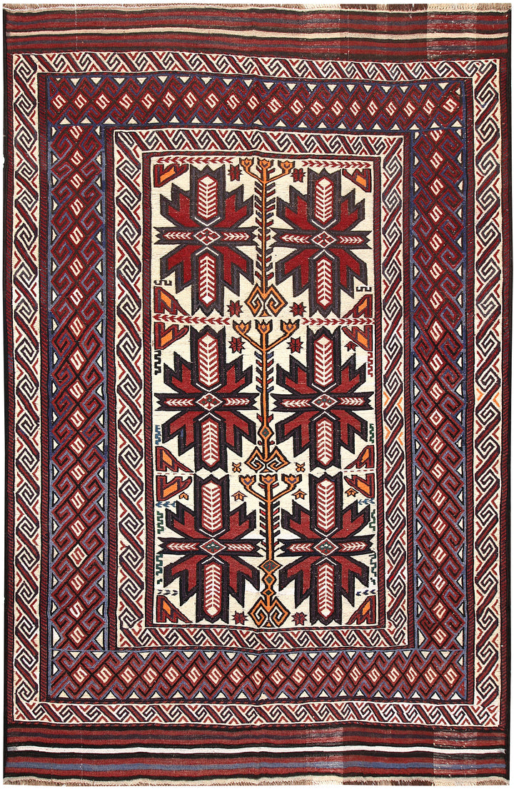 Blanched Almond Soumak 5' 11 x 9' - No. 64432 - ALRUG Rug Store