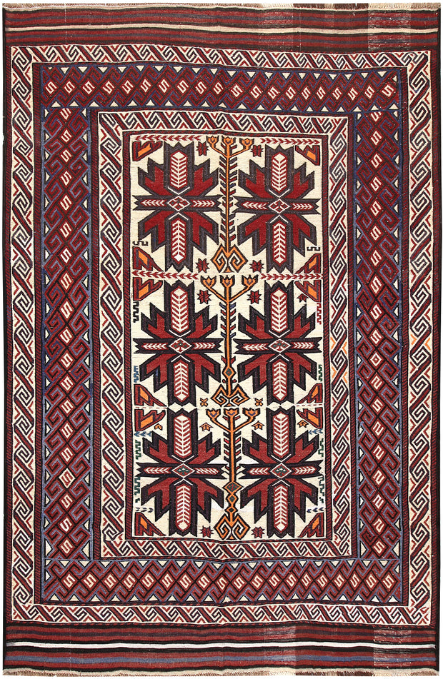 Blanched Almond Soumak 5' 11 x 9' - No. 64432 - ALRUG Rug Store