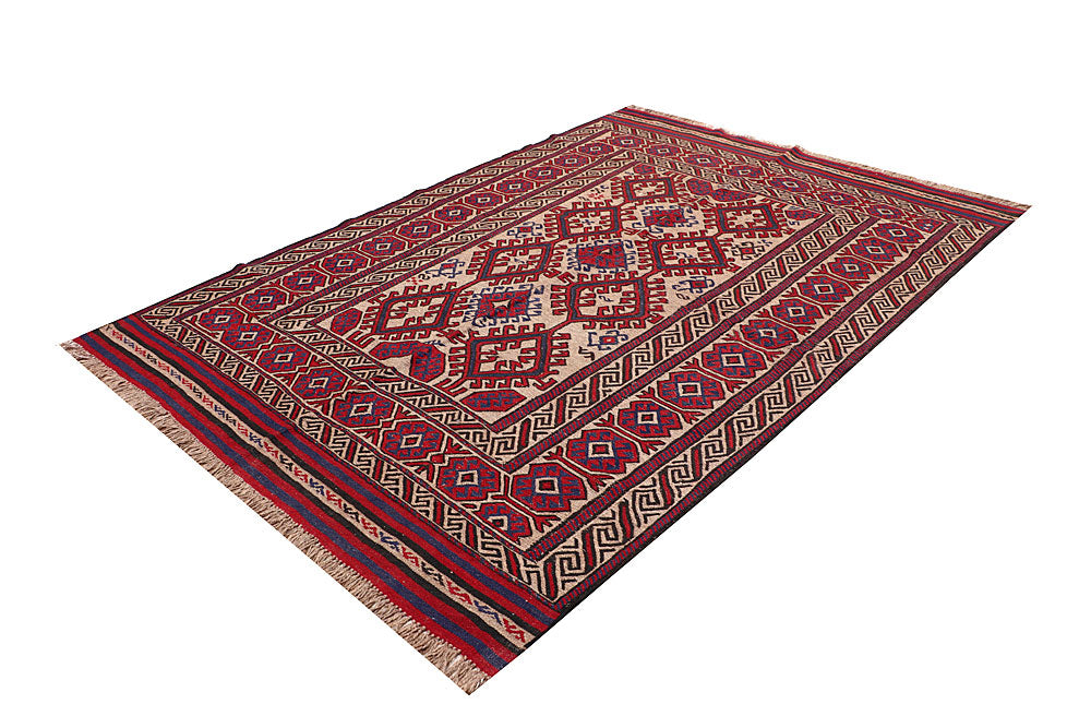 Tan Soumak 6' 1 x 8' 10 - No. 64433 - ALRUG Rug Store