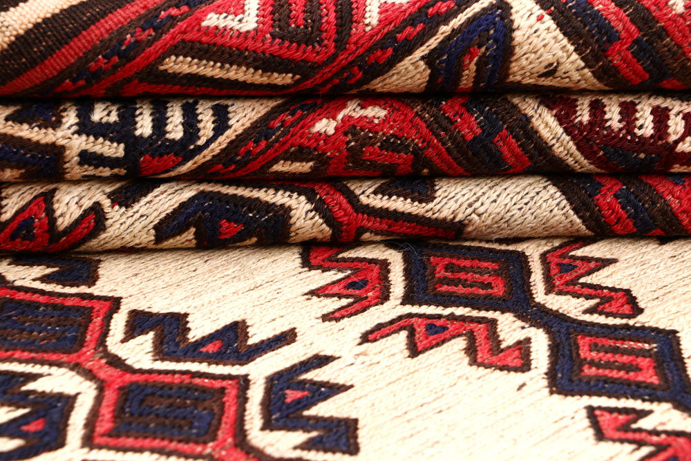 Blanched Almond Soumak 6' 4 x 9' 4 - No. 64434 - ALRUG Rug Store