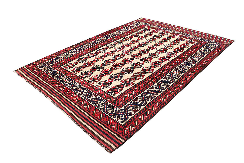 Blanched Almond Soumak 6' 4 x 9' 4 - No. 64434 - ALRUG Rug Store