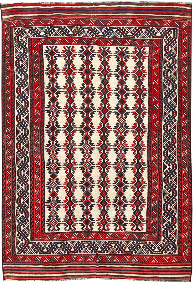 Blanched Almond Soumak 6' 4 x 9' 4 - No. 64434 - ALRUG Rug Store