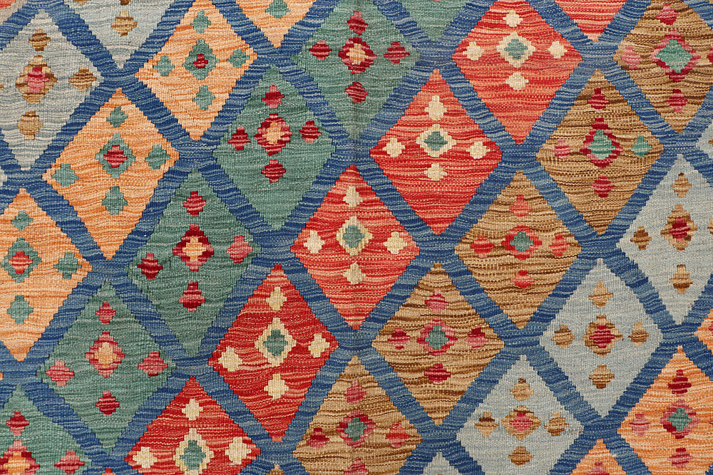 Multi Colored Kilim 7' 1 x 7' 10 - No. 64437 - ALRUG Rug Store