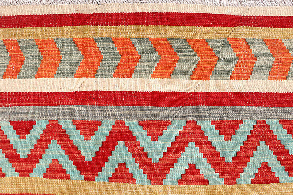 Multi Colored Kilim 6' 4 x 9' 8 - No. 64438 - ALRUG Rug Store