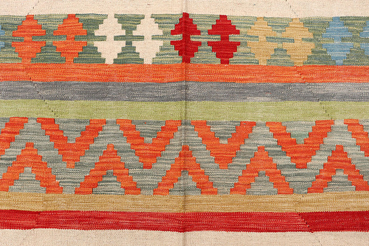 Multi Colored Kilim 6' 4 x 9' 8 - No. 64438 - ALRUG Rug Store