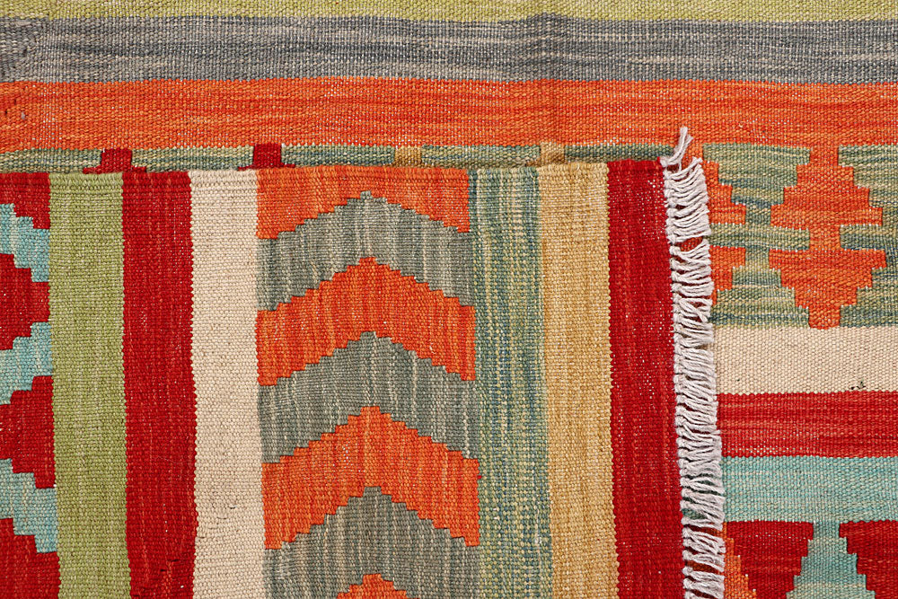 Multi Colored Kilim 6' 4 x 9' 8 - No. 64438 - ALRUG Rug Store