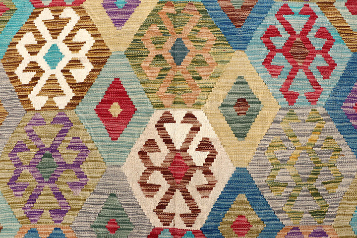 Multi Colored Kilim 6' 11 x 9' 7 - No. 64439 - ALRUG Rug Store