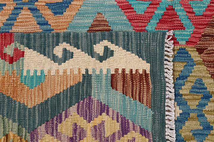Multi Colored Kilim 6' 11 x 9' 7 - No. 64439 - ALRUG Rug Store