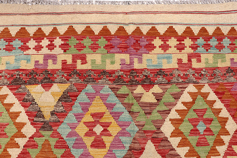 Multi Colored Kilim 6' 9 x 9' 10 - No. 64440 - ALRUG Rug Store