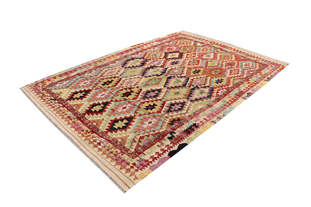 Multi Colored Kilim 6' 9 x 9' 10 - No. 64440 - ALRUG Rug Store