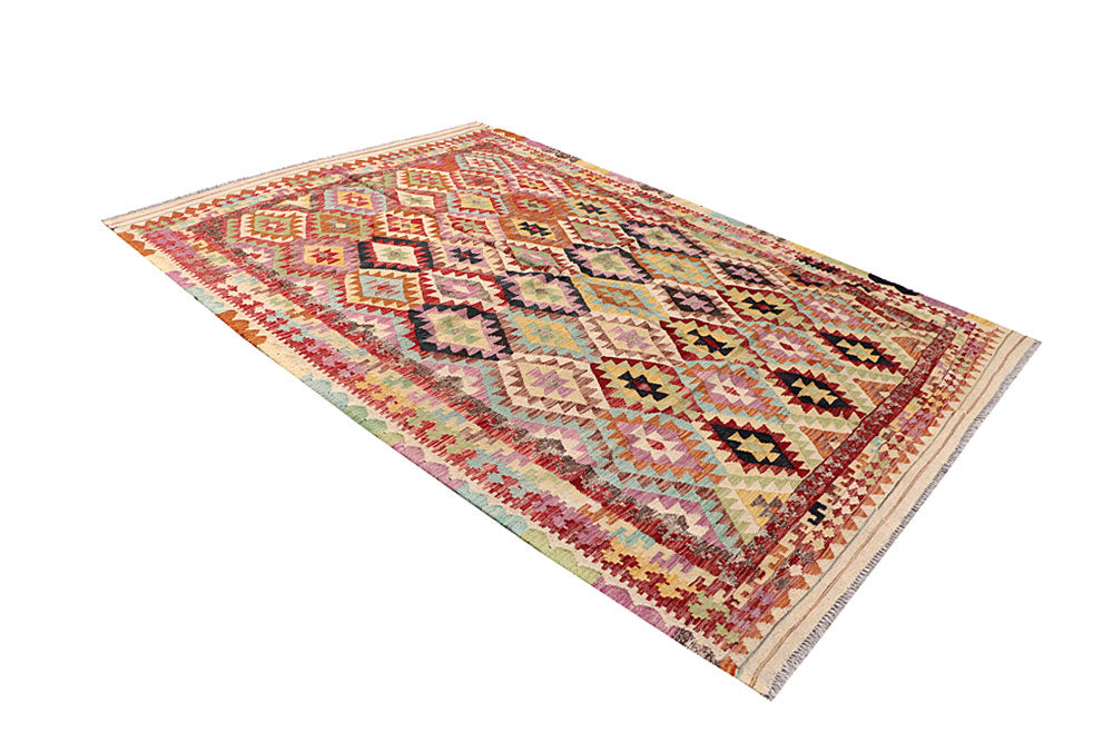 Multi Colored Kilim 6' 9 x 9' 10 - No. 64440 - ALRUG Rug Store