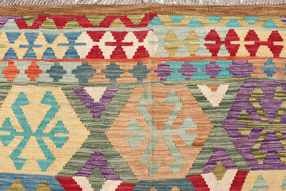 Multi Colored Kilim 6' 10 x 9' 6 - No. 64441 - ALRUG Rug Store