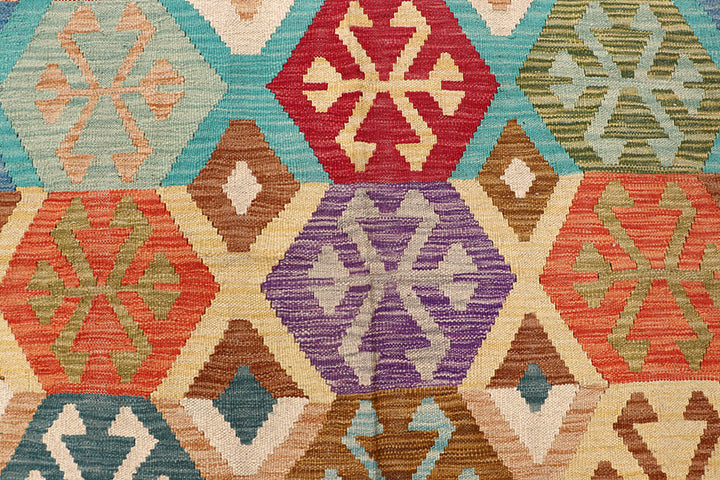 Multi Colored Kilim 6' 10 x 9' 6 - No. 64441 - ALRUG Rug Store