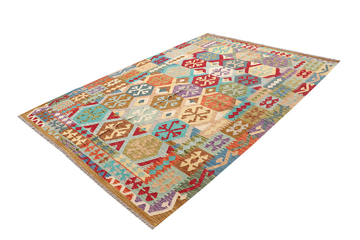 Multi Colored Kilim 6' 10 x 9' 6 - No. 64441 - ALRUG Rug Store