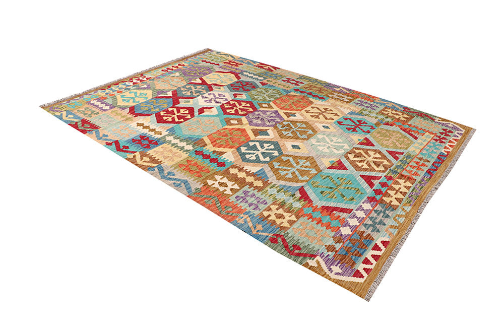 Multi Colored Kilim 6' 10 x 9' 6 - No. 64441 - ALRUG Rug Store