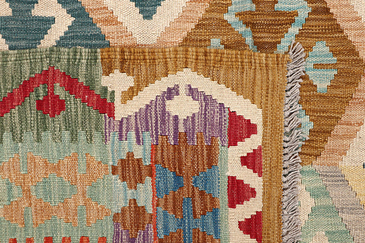 Multi Colored Kilim 6' 10 x 9' 6 - No. 64441 - ALRUG Rug Store