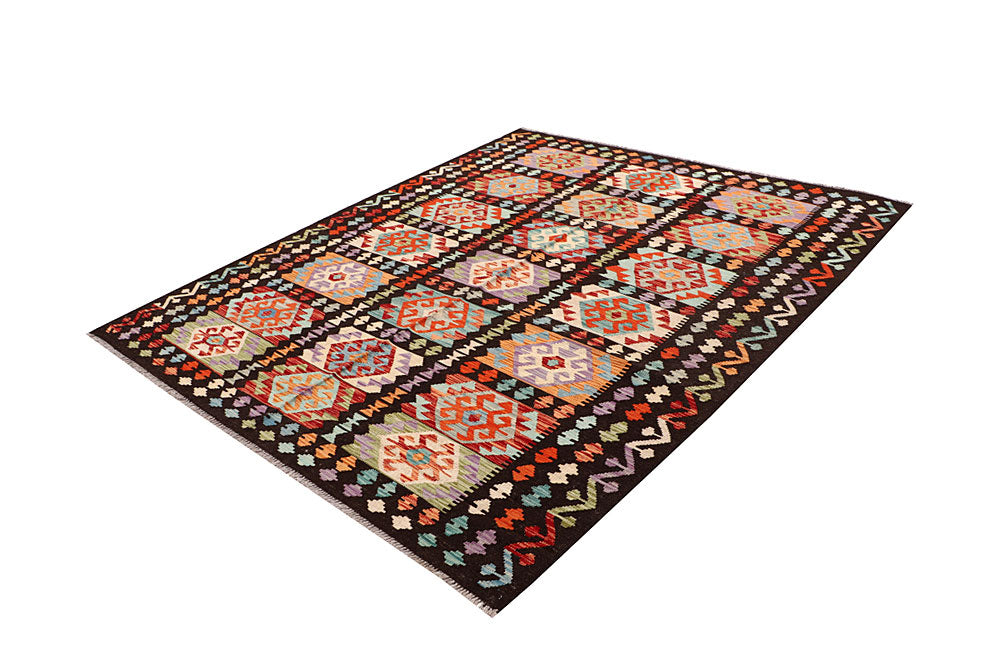 Multi Colored Kilim 6' 8 x 8' 1 - No. 64442 - ALRUG Rug Store