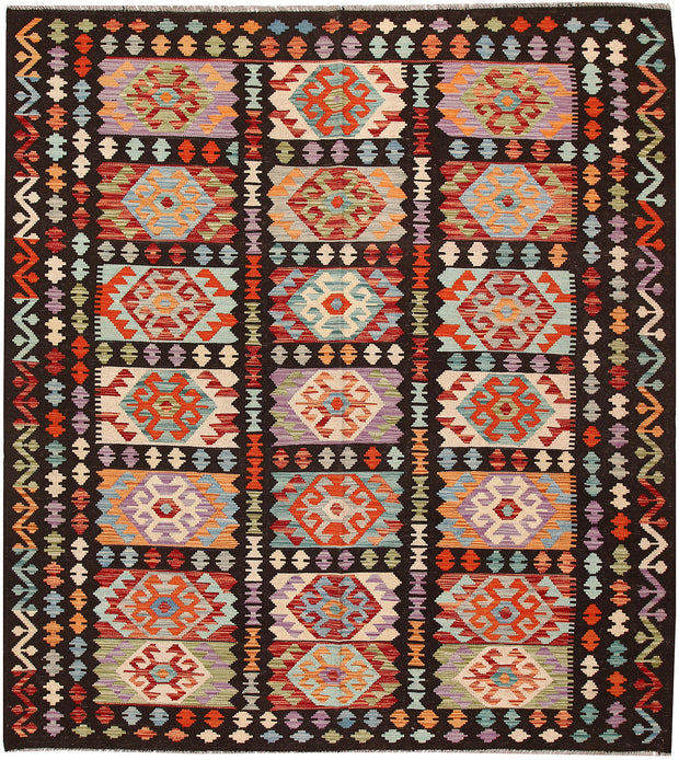 Multi Colored Kilim 6' 8 x 8' 1 - No. 64442 - ALRUG Rug Store