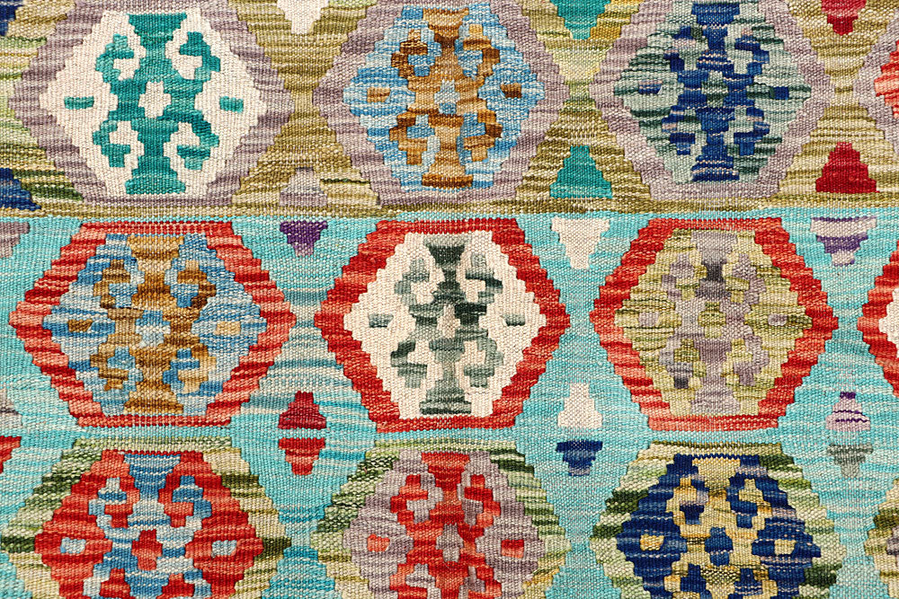 Multi Colored Kilim 6' 9 x 7' 9 - No. 64443 - ALRUG Rug Store