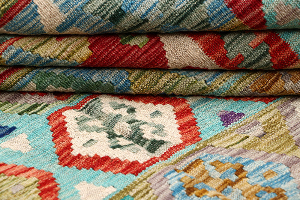 Multi Colored Kilim 6' 9 x 7' 9 - No. 64443 - ALRUG Rug Store