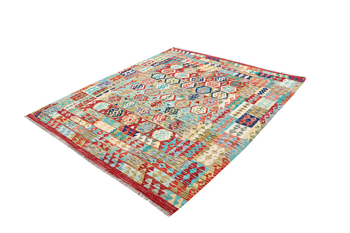 Multi Colored Kilim 6' 9 x 7' 9 - No. 64443 - ALRUG Rug Store