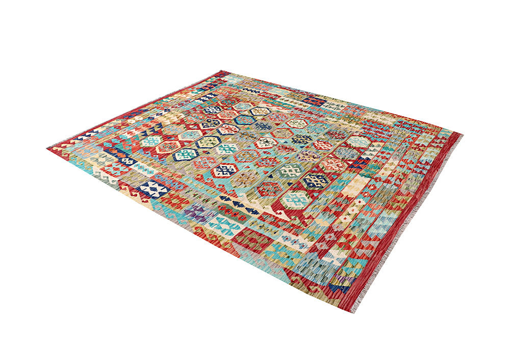 Multi Colored Kilim 6' 9 x 7' 9 - No. 64443 - ALRUG Rug Store