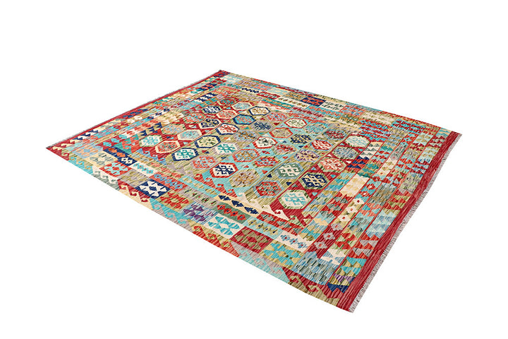 Multi Colored Kilim 6' 9 x 7' 9 - No. 64443 - ALRUG Rug Store