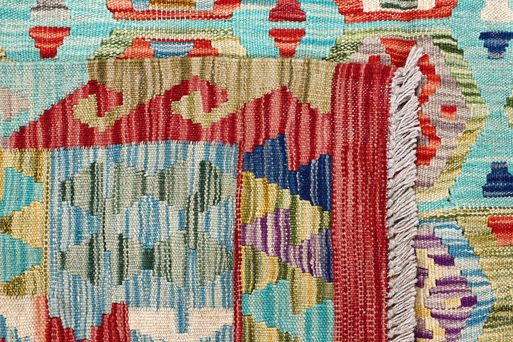 Multi Colored Kilim 6' 9 x 7' 9 - No. 64443 - ALRUG Rug Store