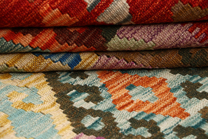 Multi Colored Kilim 6' 8 x 8' - No. 64444 - ALRUG Rug Store