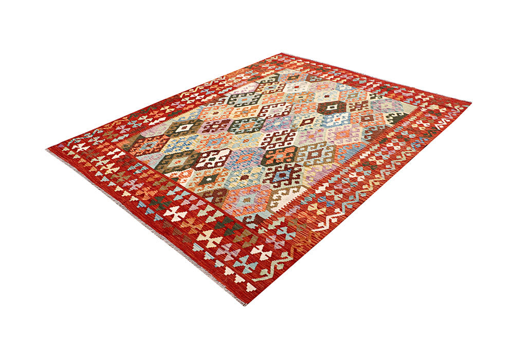 Multi Colored Kilim 6' 8 x 8' - No. 64444 - ALRUG Rug Store