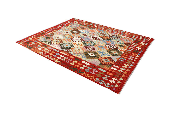 Multi Colored Kilim 6' 8 x 8' - No. 64444 - ALRUG Rug Store