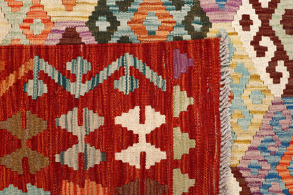 Multi Colored Kilim 6' 8 x 8' - No. 64444 - ALRUG Rug Store