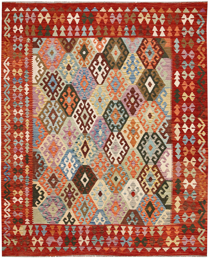 Multi Colored Kilim 6' 8 x 8' - No. 64444 - ALRUG Rug Store