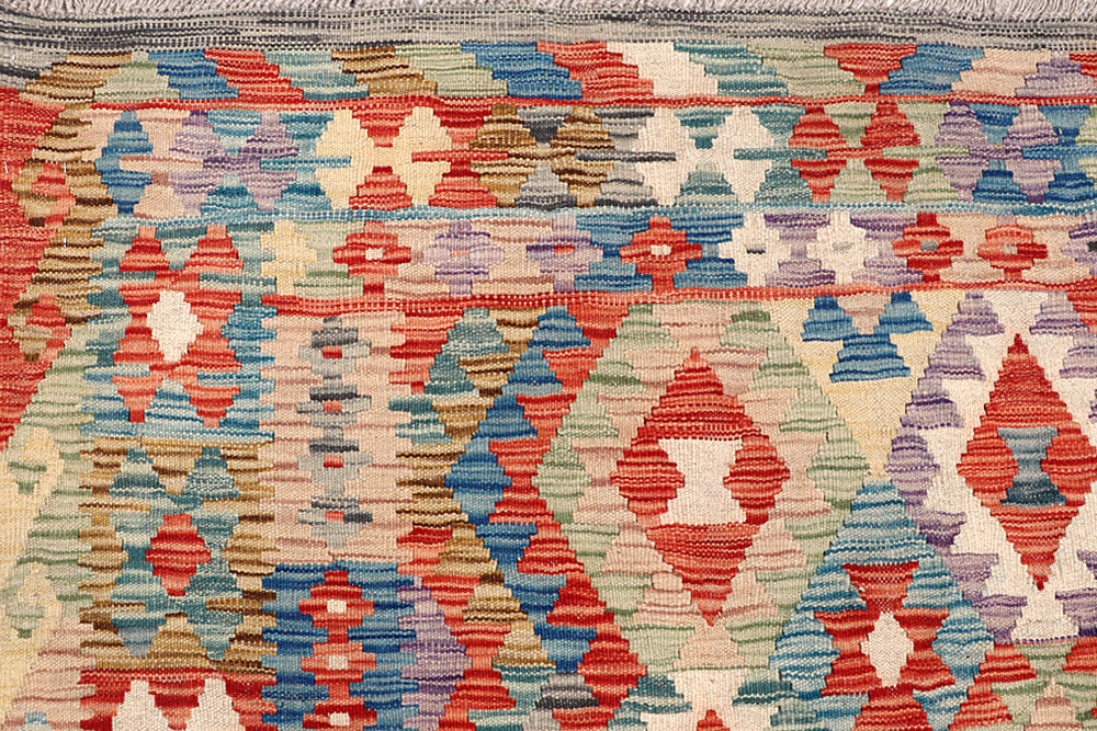 Multi Colored Kilim 6' 7 x 9' - No. 64445 - ALRUG Rug Store