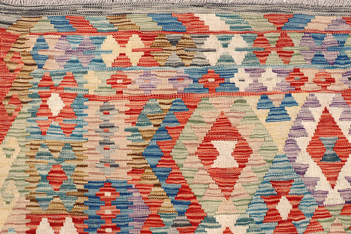 Multi Colored Kilim 6' 7 x 9' - No. 64445 - ALRUG Rug Store