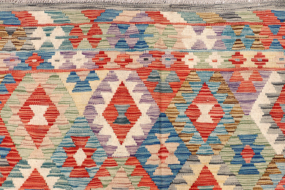 Multi Colored Kilim 6' 7 x 9' - No. 64445 - ALRUG Rug Store