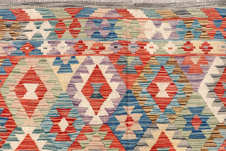 Multi Colored Kilim 6' 7 x 9' - No. 64445 - ALRUG Rug Store