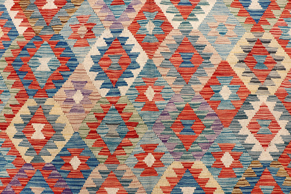 Multi Colored Kilim 6' 7 x 9' - No. 64445 - ALRUG Rug Store