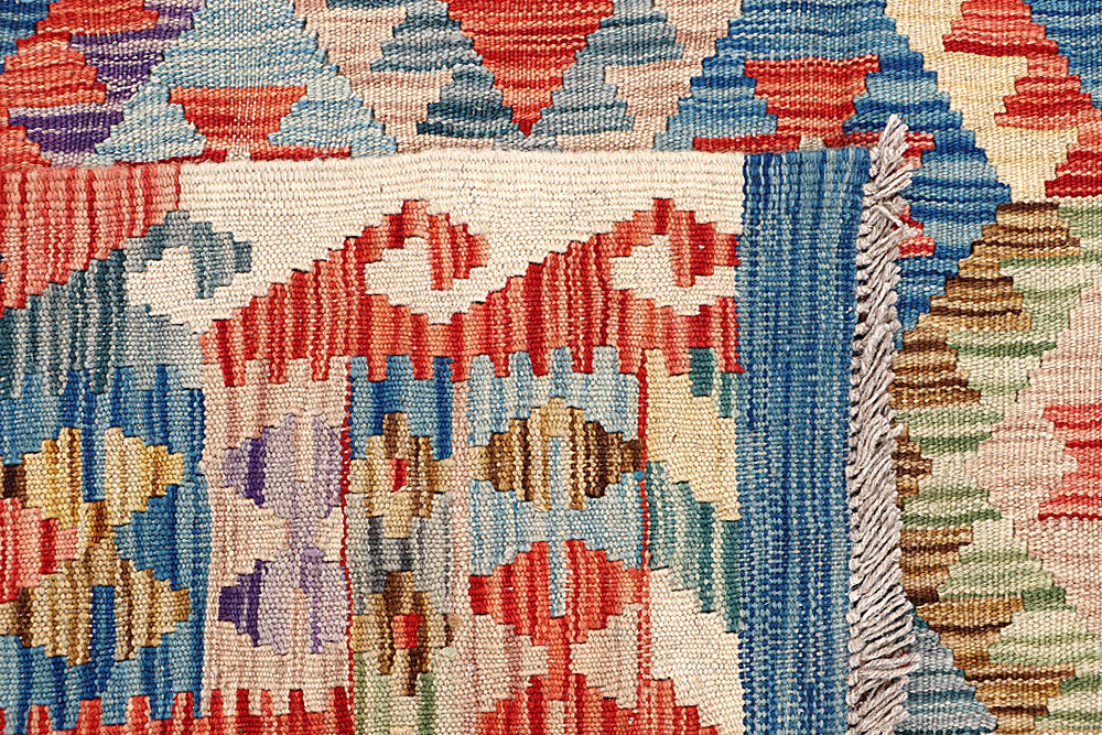 Multi Colored Kilim 6' 7 x 9' - No. 64445 - ALRUG Rug Store