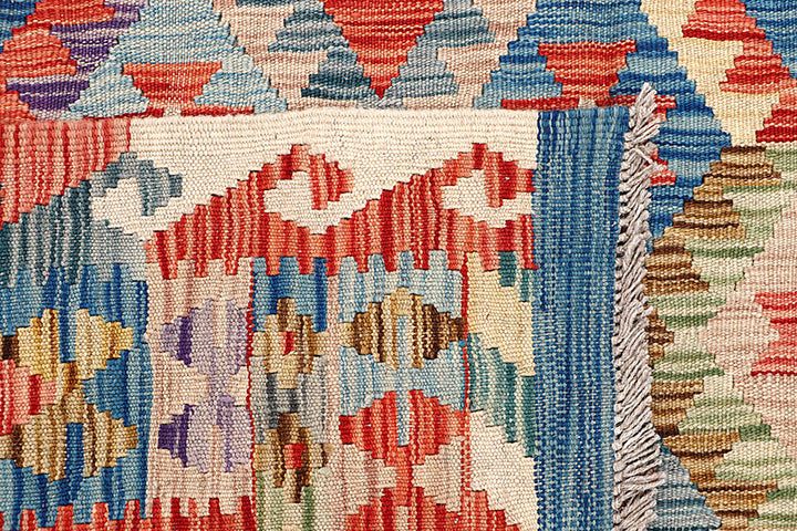 Multi Colored Kilim 6' 7 x 9' - No. 64445 - ALRUG Rug Store