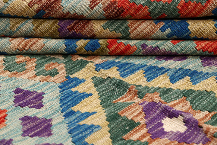 Multi Colored Kilim 6' 9 x 9' 9 - No. 64446 - ALRUG Rug Store