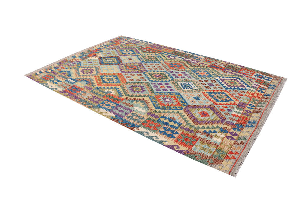 Multi Colored Kilim 6' 9 x 9' 9 - No. 64446 - ALRUG Rug Store